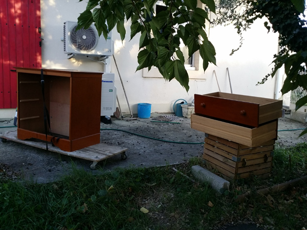 commode � l'arriv�e